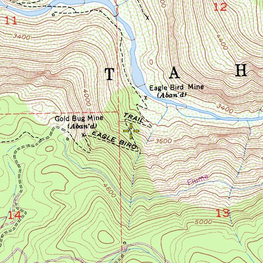 Topographic Map of Eagle Bird Trail, CA