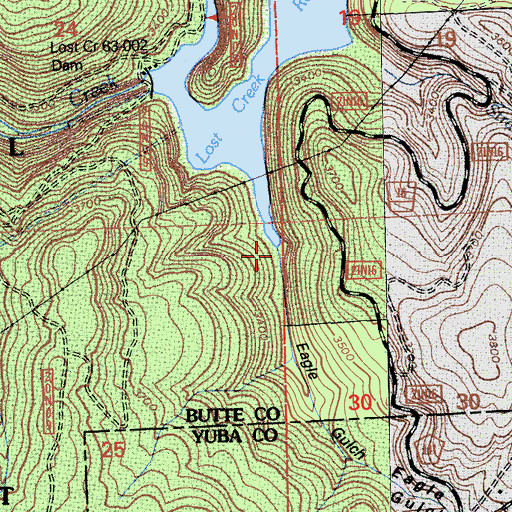 Topographic Map of Eagle Gulch, CA