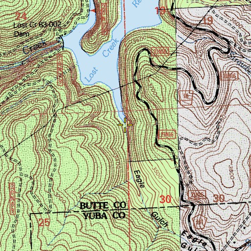Topographic Map of Eagle Gulch, CA