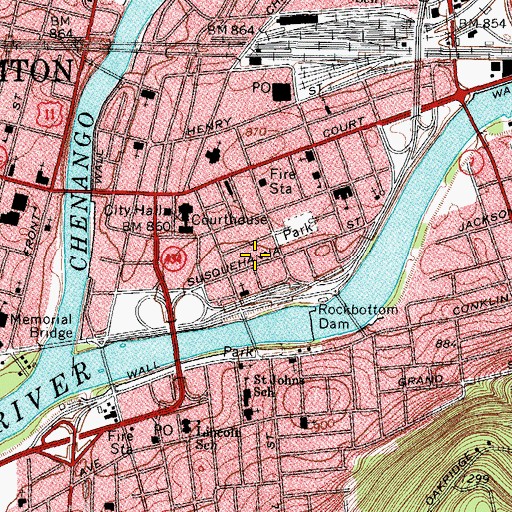 Topographic Map of Salvation Temple Church, NY