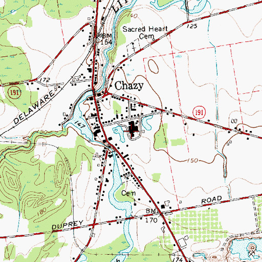 Topographic Map of Chazy Central Rural Elementary School, NY