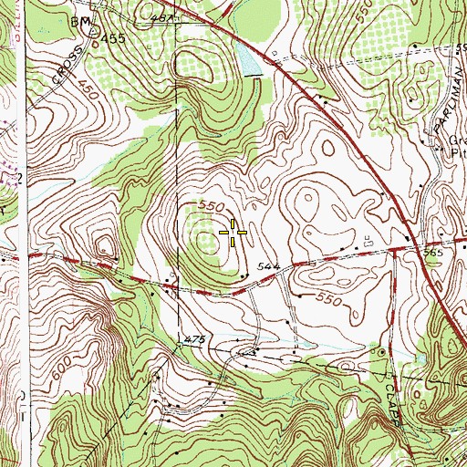 Topographic Map of Union Vale Middle School, NY