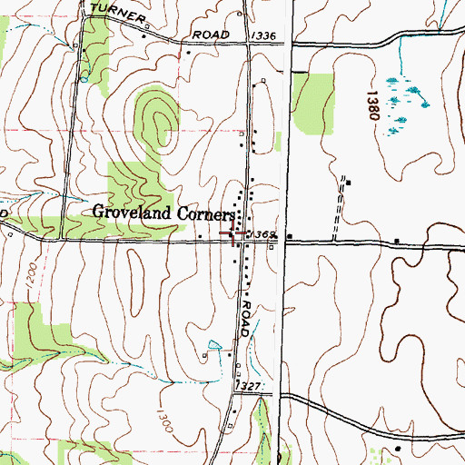 Topographic Map of Groveland Federated Parish Church, NY