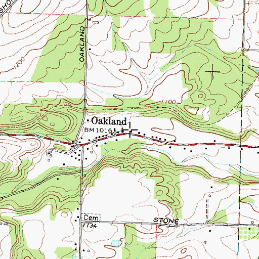Topographic Map of Oakland Wesleyan Church, NY