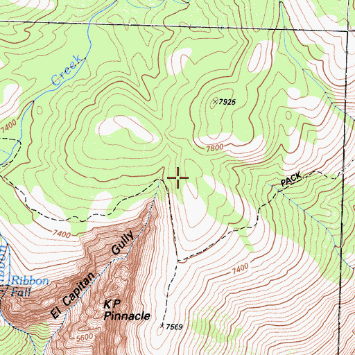 Topographic Map of El Capitan, CA