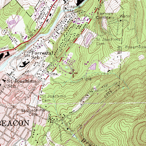 Topographic Map of Christ Church, NY