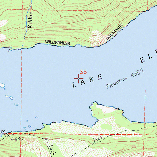 Topographic Map of Lake Eleanor, CA