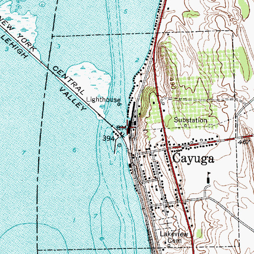 Topographic Map of Beacon Bay Marina, NY