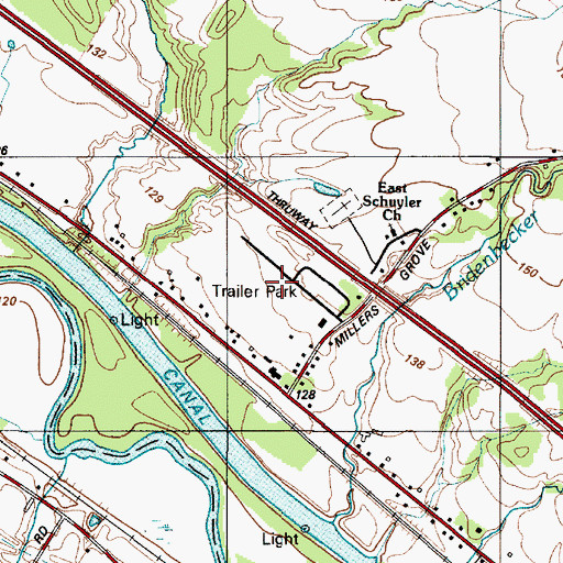 Topographic Map of Country Meadows Mobile Home Park, NY