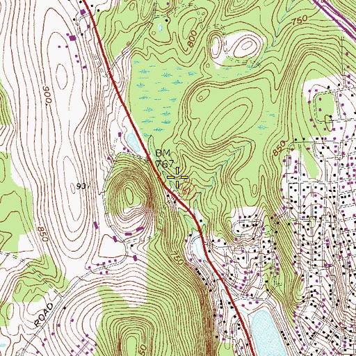 Topographic Map of Kent Public Library, NY