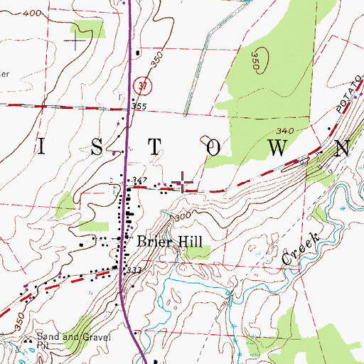 Topographic Map of Brier Hill Post Office, NY