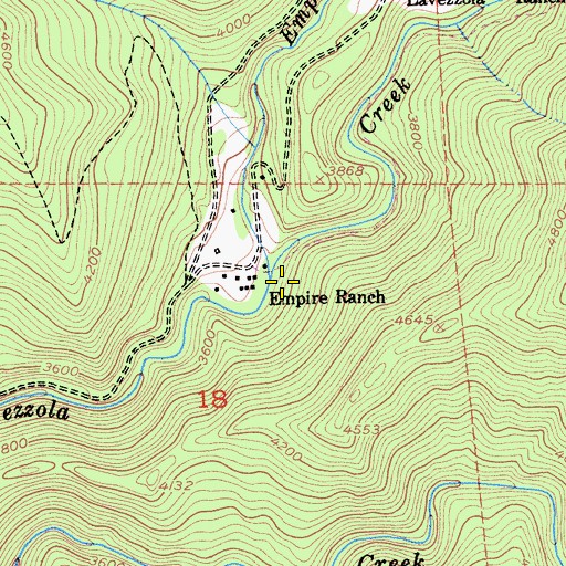 Topographic Map of Empire Creek, CA
