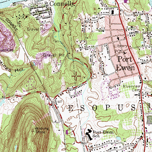 Topographic Map of Dutcher Mobile Home Park, NY