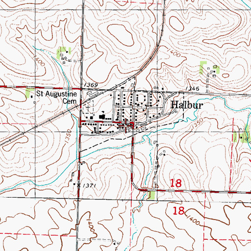 Topographic Map of Halbur First Responders, IA