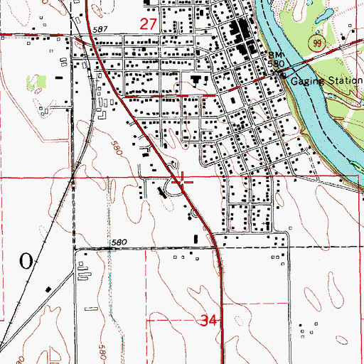 Topographic Map of Wapello Community Ambulance, IA