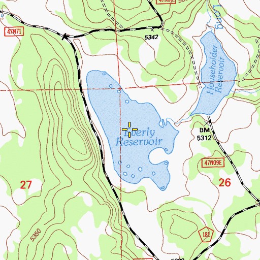Topographic Map of Everly Reservoir, CA