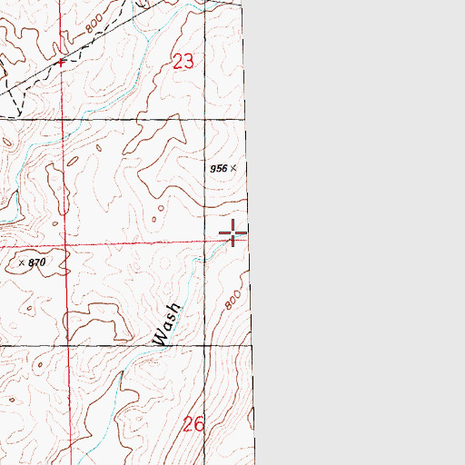 Topographic Map of Cave Wash, AZ
