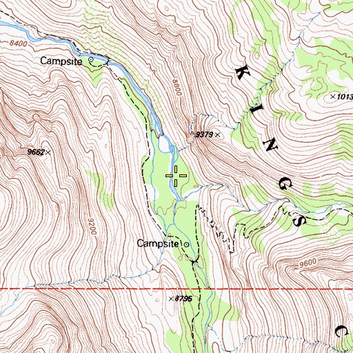 Topographic Map of Evolution Creek, CA
