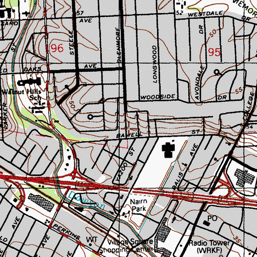Topographic Map of Andrew Christian Preschool, LA