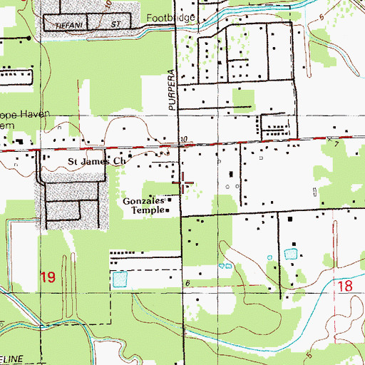 Topographic Map of Willis Country School, LA