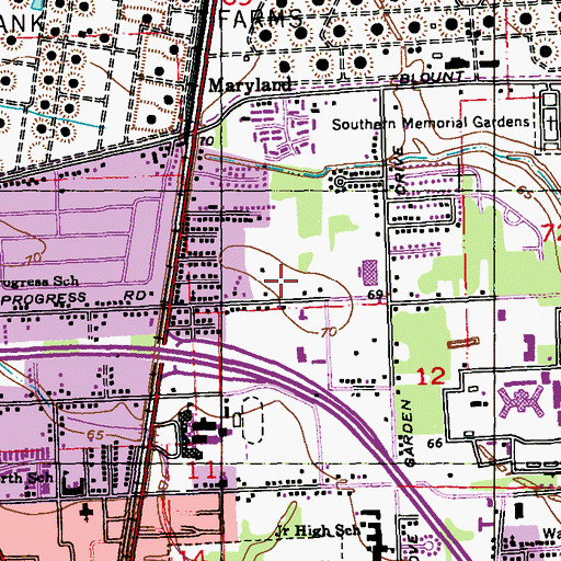Topographic Map of Progress Head Start Center School, LA