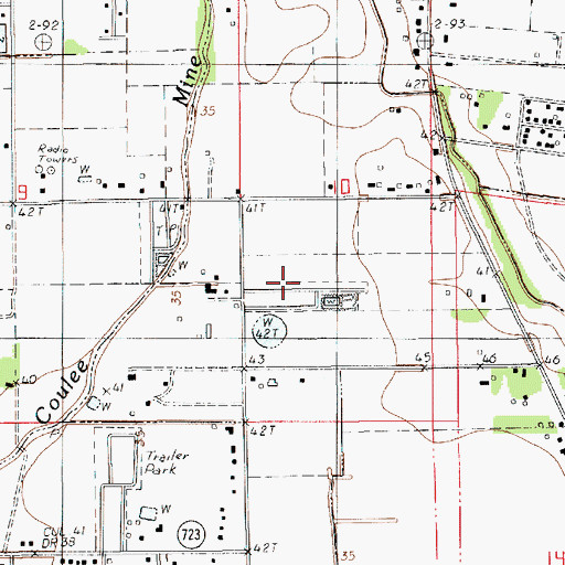 Topographic Map of Melanie Mobile Home Park, LA
