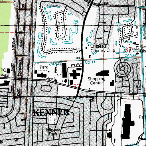 Topographic Map of Chateau Living Center, LA
