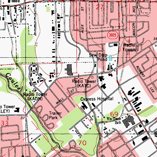 Topographic Map of Arch Angel Gabriel Orthodox Church, LA