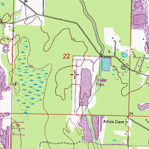 Topographic Map of Eagle Lake Mobile Home Park, LA