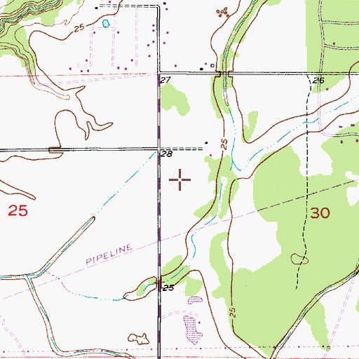 Topographic Map of Evergreen Estates Mobile Home Park, LA