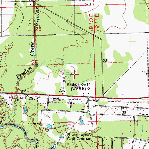 Topographic Map of Oak Villa Mobile Home Park, LA