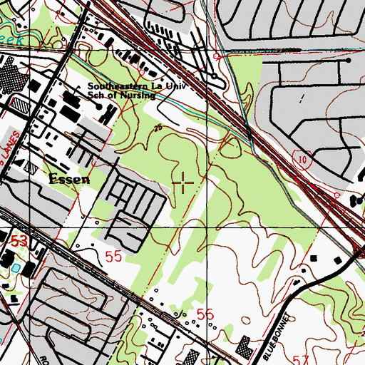 Topographic Map of Lakewood Quarters Assisted Living Facility, LA