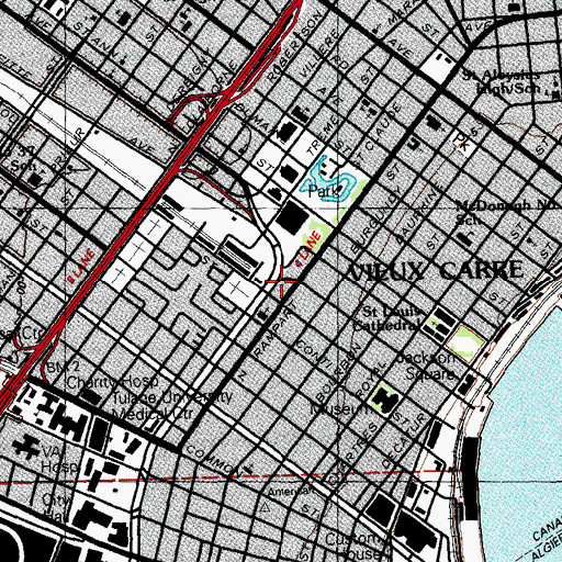 Topographic Map of Oscar Medrano Clinic, LA
