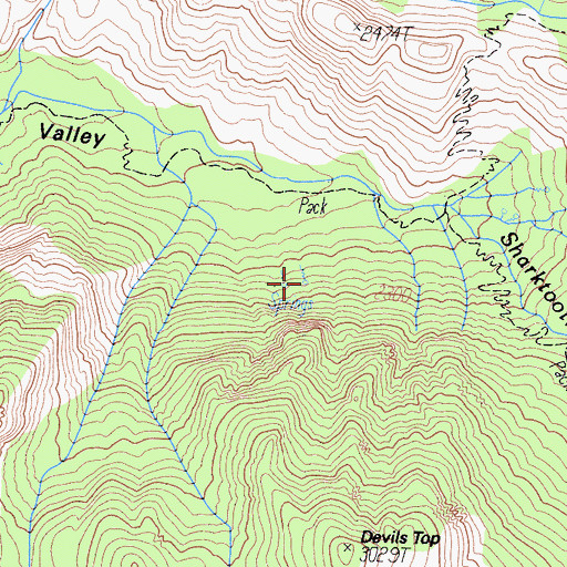 Topographic Map of Iva Bell Hot Springs, CA