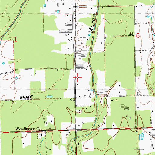 Topographic Map of Emmaus Baptist Church, LA