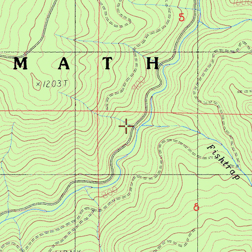 Topographic Map of Fishtrap Creek, CA
