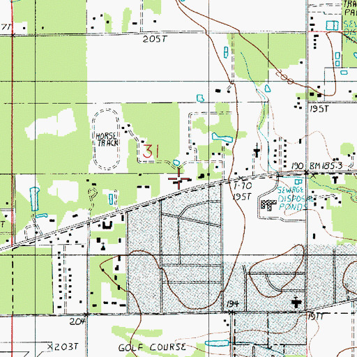 Topographic Map of First Community Church, LA