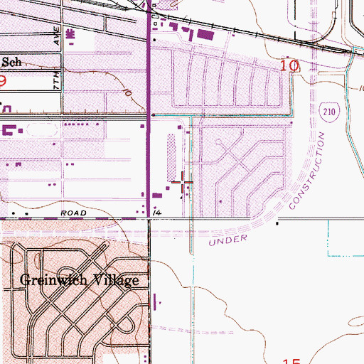 Topographic Map of Greater Faith Ministries, LA