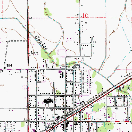 Topographic Map of Horridge Street Church of God, LA
