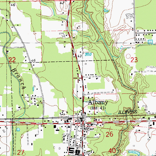 Topographic Map of First United Pentecostal Church, LA