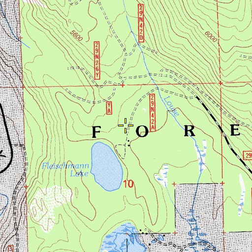 Topographic Map of Fleischmann Boy Scout Camp, CA