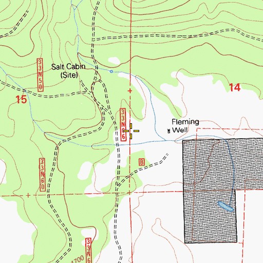 Topographic Map of Fleming Well, CA