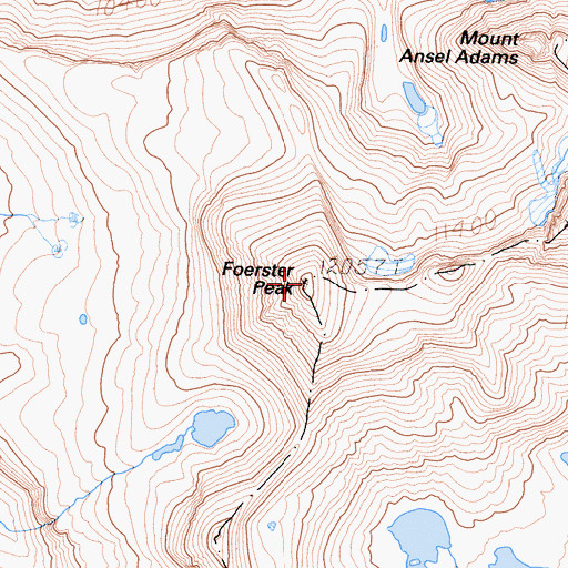 Topographic Map of Foerster Peak, CA