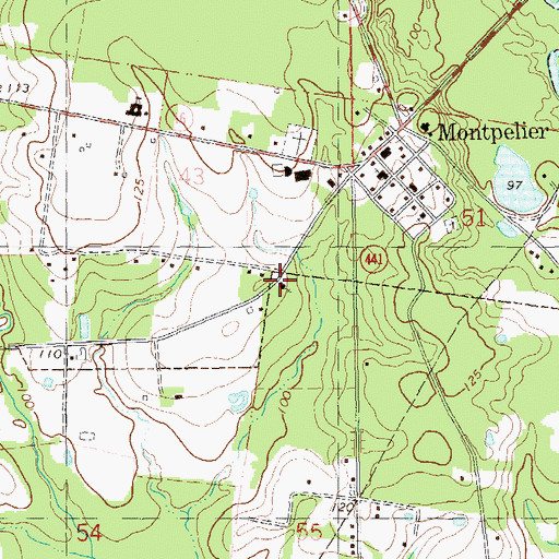 Topographic Map of Mount Zion Freewill Baptist Church, LA