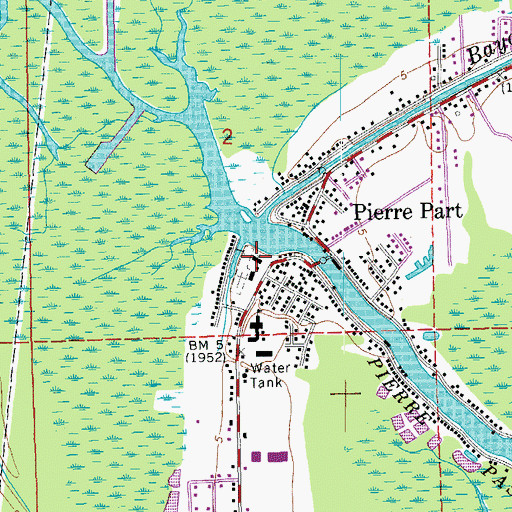 Topographic Map of Saint Joseph the Worker Church, LA