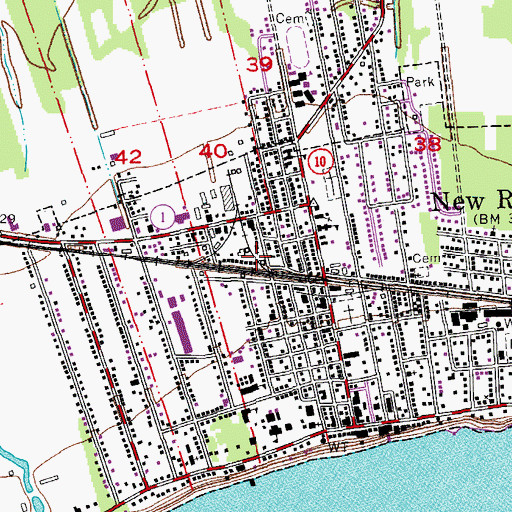 Topographic Map of Saint Peter Baptist Church, LA