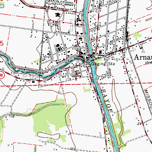 Topographic Map of Saint Martin Parish Library Arnaudville Bramch, LA
