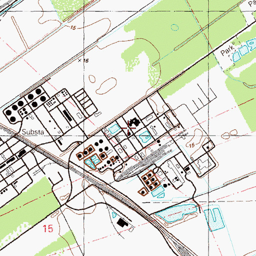 Topographic Map of Ascension Parish Comprehensive Wastewater Treatment Facility, LA