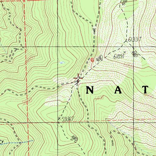 Topographic Map of Fred Williams Trail, CA