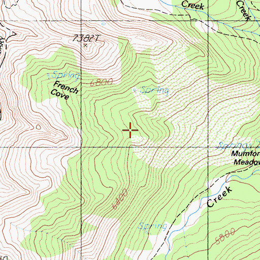 Topographic Map of French Cove, CA